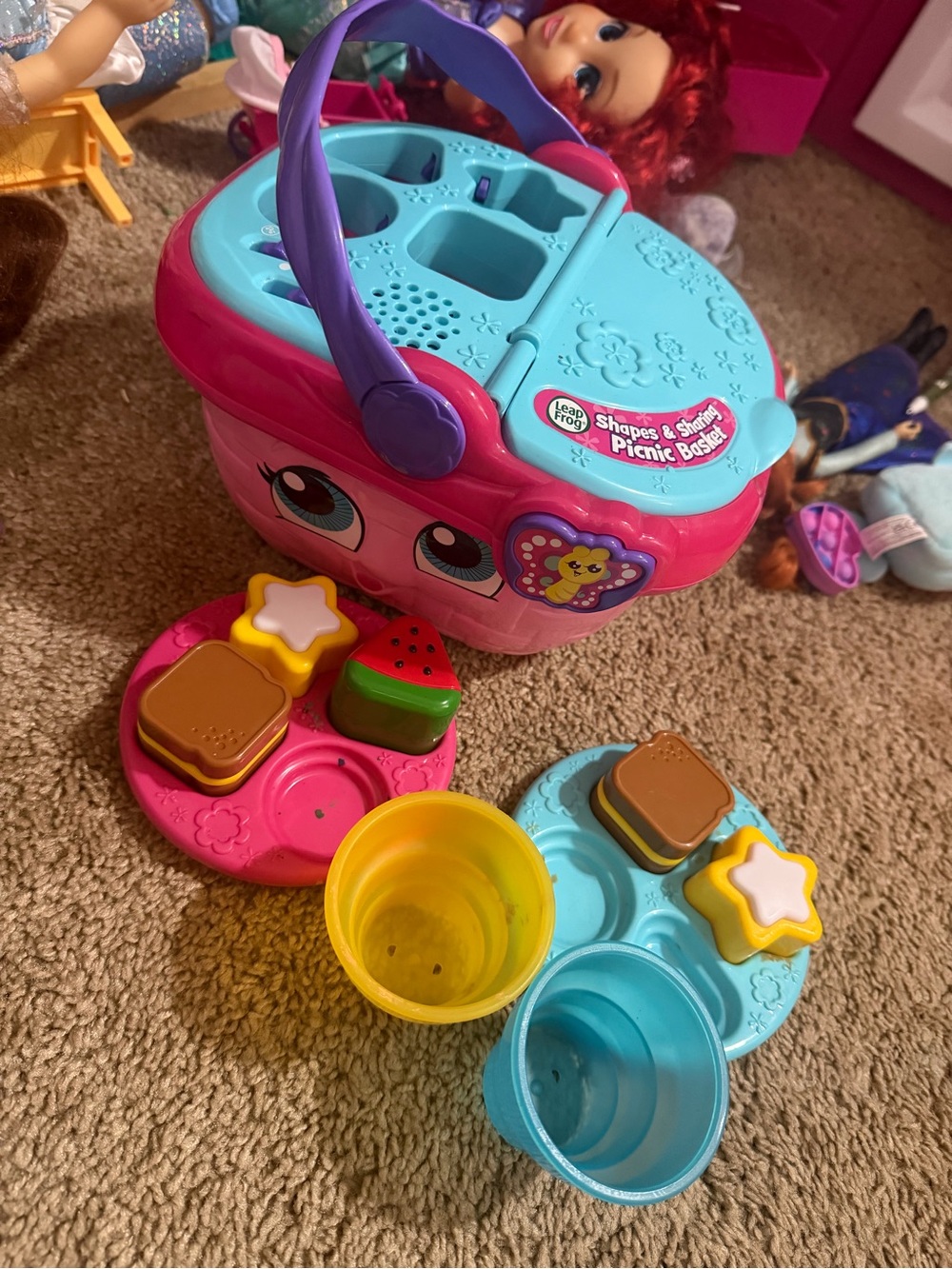 LeapFrog Shapes & Sharing Picnic Basket - Pink & Blue